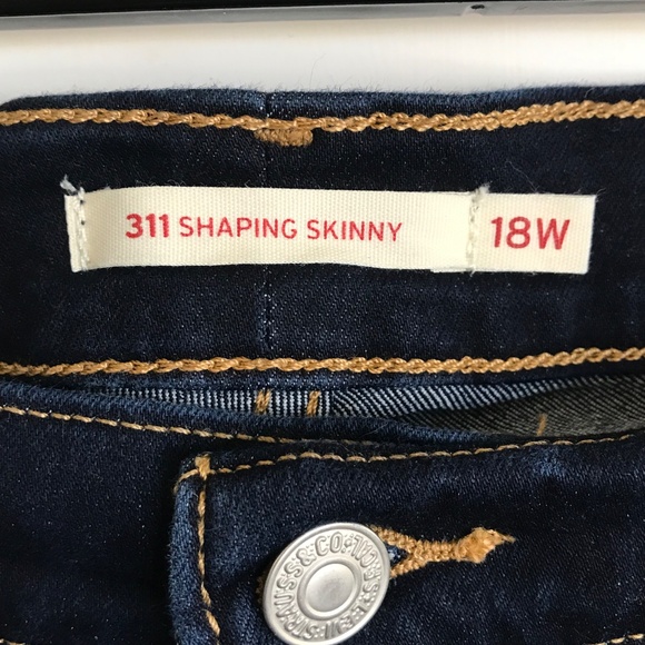 LEVI’S Jeans Mid Rise 311 Shaping Skinny Dark Wash Women’s Plus Size 18 - Picture 5 of 16